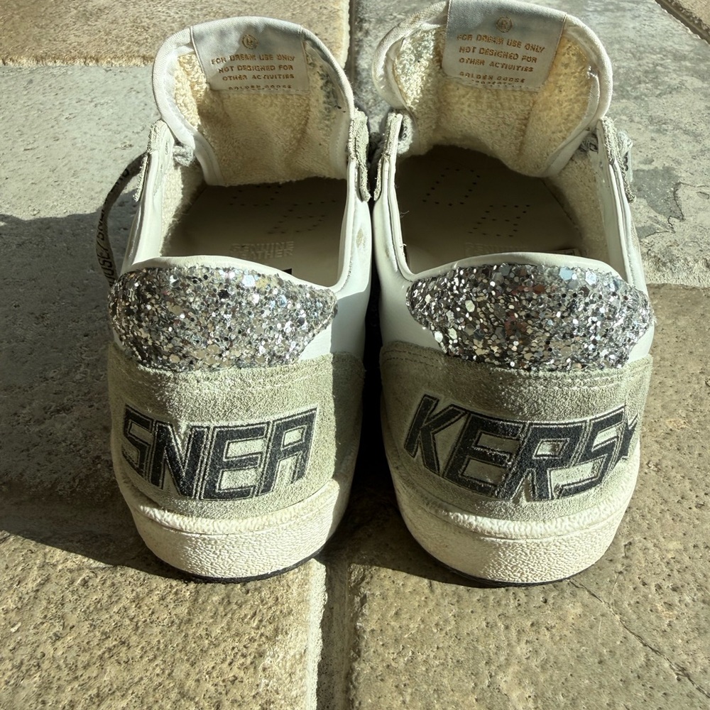 Golden Goose Ballstar Sneakers white/lilac glitter. 100% authentic EU38 worn 2X - Picture 6 of 11